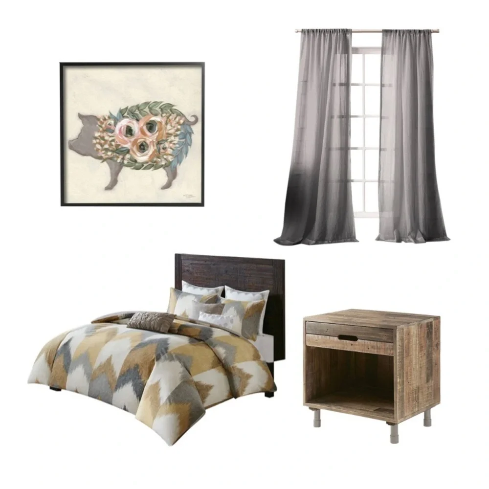 INK+IVY Alpine Cotton Comforter Set -Modern Cabin Lodge Chevron Down Alt…
